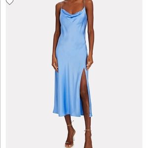 Intermix
Women's Blue Rachael Silk Cowl Neck Slip Dress